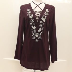 Embroidered Tunic Top